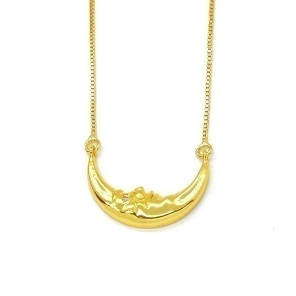 Boho Crescent Moon Necklace - Picture 1 of 4